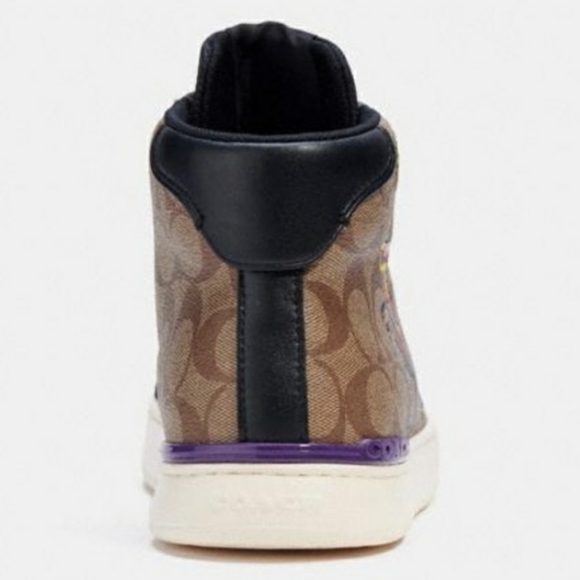 *Last One!* COACH X JEAN-MICHEL BASQUIAT Clip High Top Sneaker - Picture 4 of 9